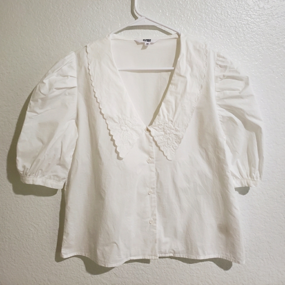 White puff sleeve top BB Dakota Steve Madden